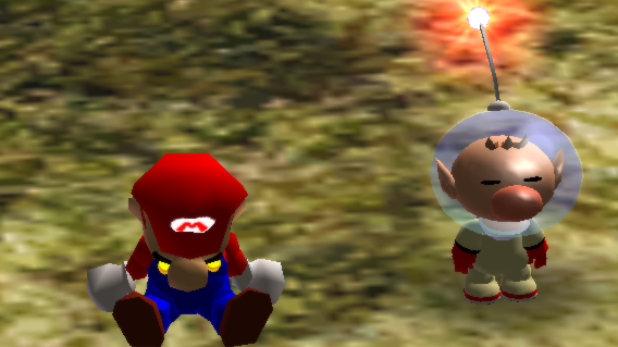 PikminNative's tweet photo. Looks like Olimar made a friend! He seems sleepy though.... https://t.co/8wuv3yNTzR