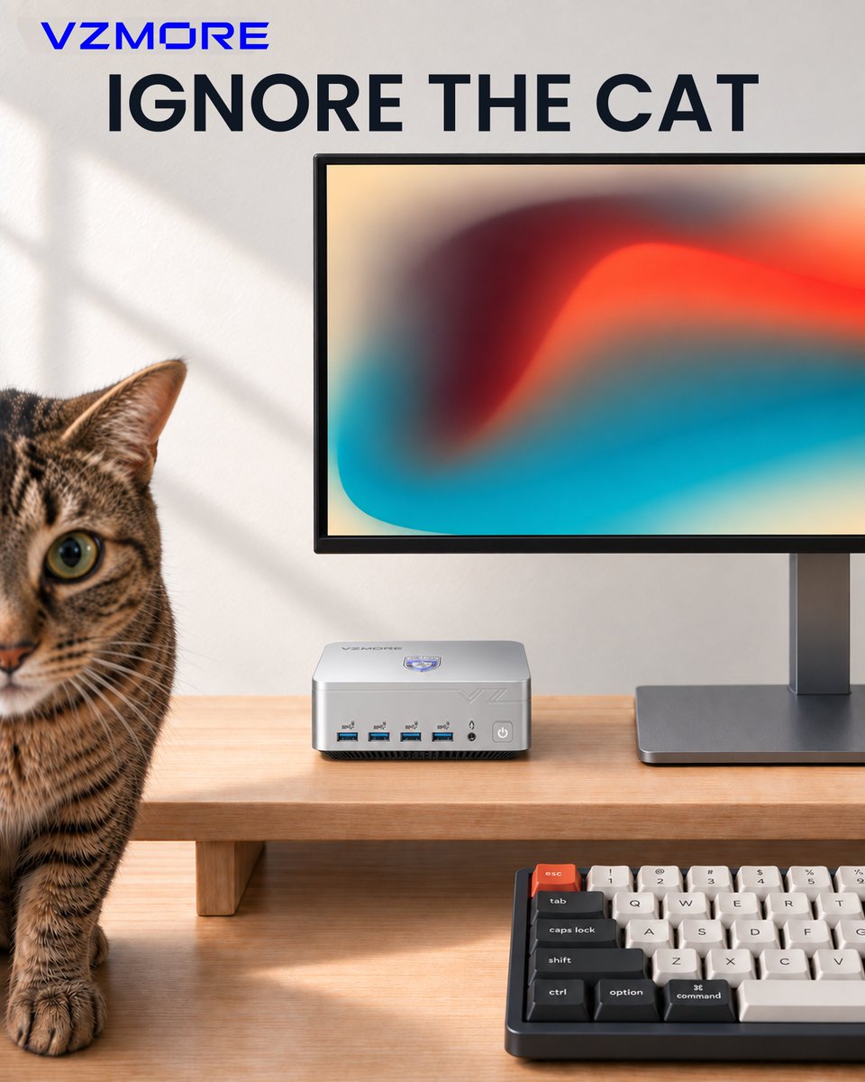 VZMORE_Official's tweet photo. There’s one thing that makes my heart beat. 💙
And no, it’s not the cat.
Every beat matters. Take care of your heart this #WorldHeartDay

Visit VZMORE AX9 Max 🔗Link BIO
Get 15% off with code: VZGAX
----
#VZMORE #MiniPC #tech #computer #Heartbeat #cat #setup #AMD https://t.co/8aoKcZXp5p