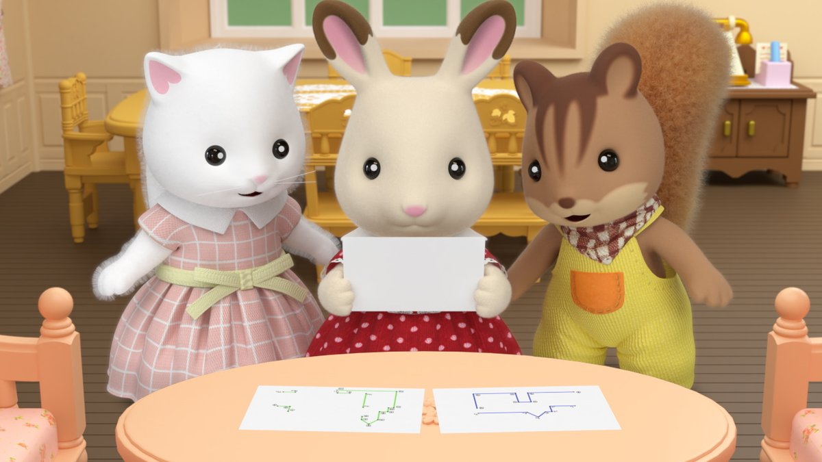SylvanianJP's tweet photo. 📢明日10月1日は、#シルバニアファミリー アニメ第1話放送✨

アニメ「シルバニアファミリー フレアのカラフル・エブリデイ」
#TOKYOMX で毎週木曜日 19時19分～
https://t.co/s2W3Vx3jWp

第1話 「おいでよ！ビスケットクマファミリーのおうち」
不思議なお手紙を受け取ったラルフとライラ✉
誰かからの招待状のようだけど、書いてあるのは点と数字だけ。
謎を解くためにフレアのところに行ってみると…。

放送をお楽しみに♪

#シルバニア #フレアのカラフルエブリデイ