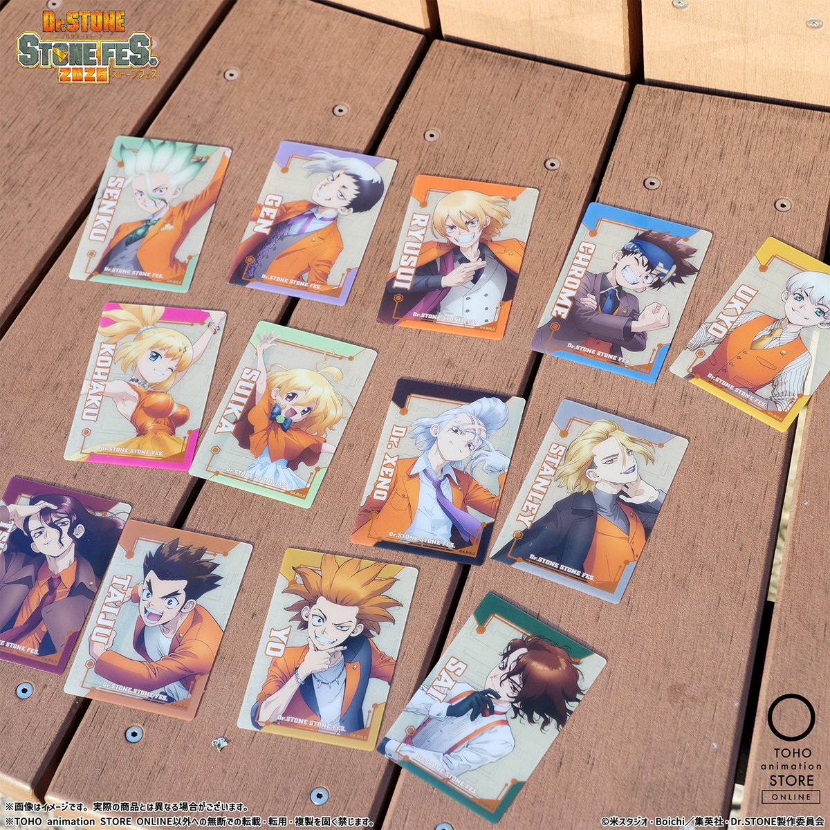 STONE_anime_off's tweet photo. ／
#STONEFES .2026グッズ紹介
＼

本日のグッズ紹介は
『トレーディングクリアカード』!!

透明感のあるおしゃれなクリアカードは
スマホケースにも挟めるアイテムです！

▼グッズ詳細はこちら
https://t.co/Yfz9Duaz0y

▼イベント特設サイトはこちら
https://t.co/dbSQQDtqhL

#DrSTONE https://t.co/Wv87GFnn1B