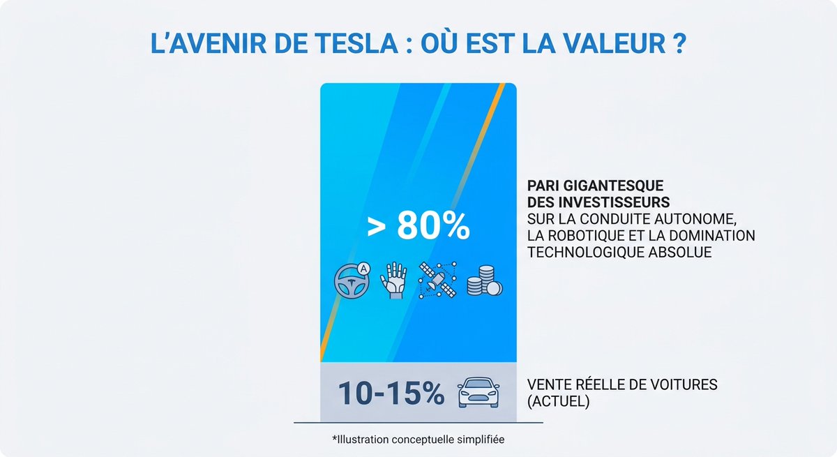 drclairelem's tweet photo. Tesla ne vend plus des voitures, elle vend du rêve à crédit ! 🚗❌

80% de sa valeur repose sur un pari : robots, IA &amp; autonomie.

💸 Vous achetez du concret ou du vent ?

Partage si tu penses que la bulle va exploser ! 💣👇

#Tesla #Finance #Investissement #Bourse https://t.co/EOpNTND8Uw