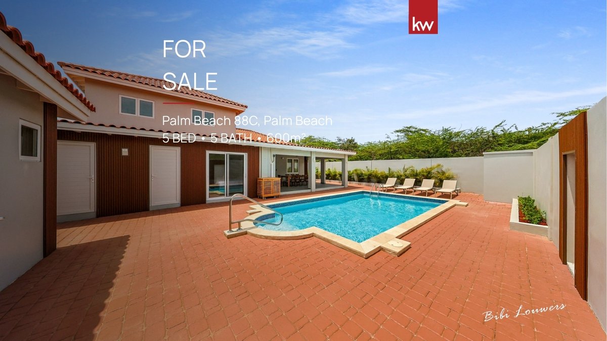 KWArubaBibi's tweet photo. 🏡 𝐅𝐎𝐑 𝐒𝐀𝐋𝐄 | Palm Beach 88C
Fully renovated and furnished home with a 4-bedroom main residence, separate 1-bedroom studio, private pool, and outdoor BBQ area. 🌴

💰 USD 1,699,000
🛏️ 5 BR | 5 BA
📍 Palm Beach, Aruba

#ForSale #PalmBeach #ArubaRealEstate #KWAruba https://t.co/uwvcE4jCFI