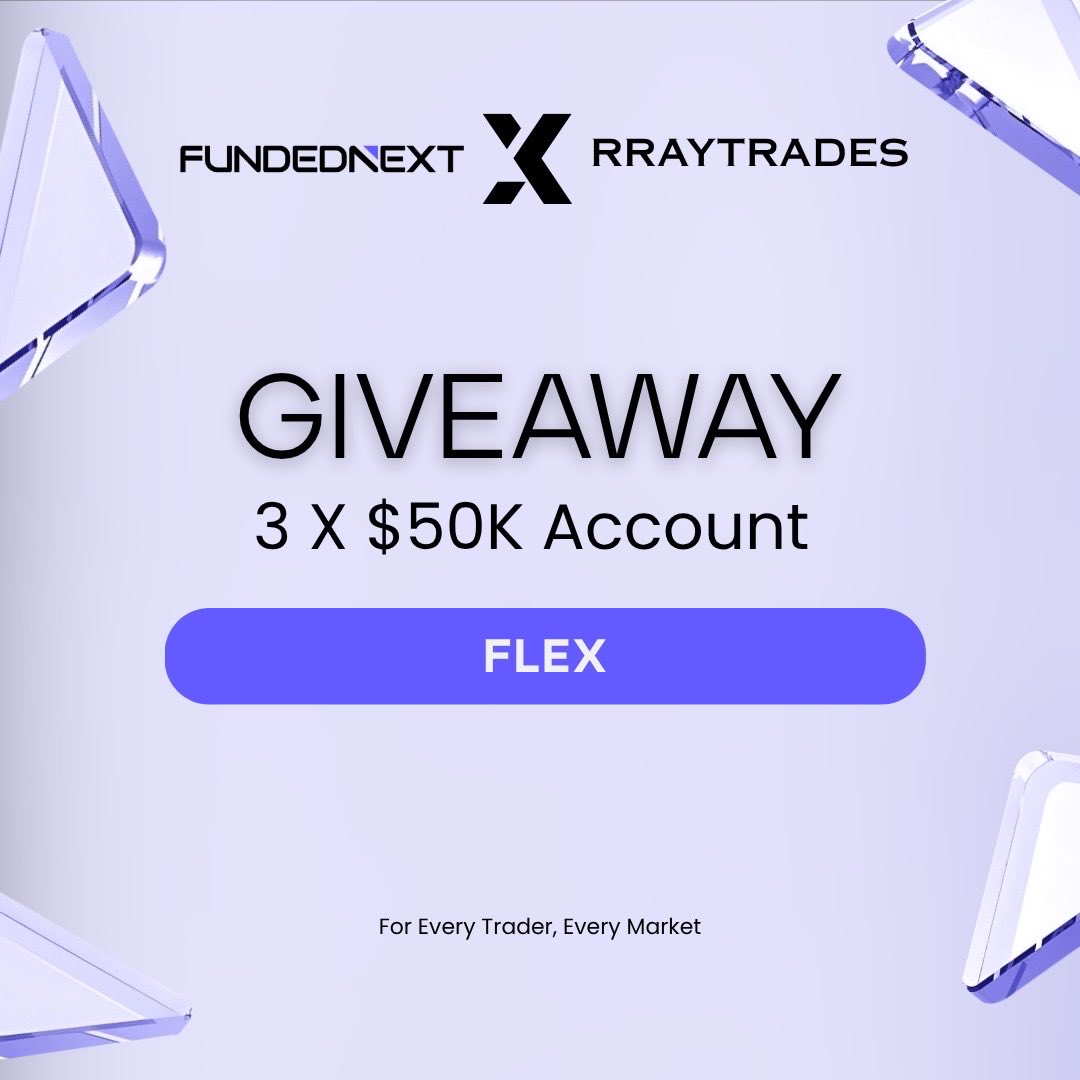 rraytradess's tweet photo. 🚀 $150,000 GIVEAWAY 🚀

I’ve teamed up with @fnfutures to give away:

🎁 3 × $50K FundedNext Futures Flex Plans

How to enter 👇

• Follow @fnfutures , @rraytradess &amp; @Sahiloooo7 
• Tag 2 friends
• Comment “DONE”
• Like + Repost

⏳ You have 72 HOURS.

Good luck 🫡🔥 https://t.co/6OJ4YG6D7E