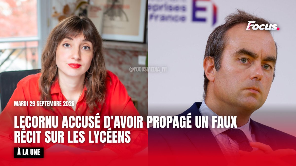 FocusMedia_Fr's tweet photo. 🇫🇷 🏛️ FLASH INFO | LECORNU ACCUSÉ D’AVOIR PROPAGÉ UN FAUX RÉCIT SUR LES LYCÉENS

Sébastien Lecornu avait affirmé qu’une lycéenne avait été blessée « à l’acide chlorhydrique, aux mains et au visage par des agresseurs violents », dans sa réponse à Jean-Luc Mélenchon sur les mobilisations lycéennes. 

Cette version a également été relayée comme provenant des autorités. 

👉 Mais Elsa Marcel affirme désormais avoir enquêté auprès de personnels du lycée Paul-Éluard de Saint-Denis et soutient, « preuve à l’appui », que le récit d’un jet d’acide par des agresseurs serait FAUX. 

Elle accuse directement le gouvernement d’avoir utilisé ce récit pour « criminaliser les lycéens ».

Sources : Elsa Marcel / déclarations de Sébastien Lecornu