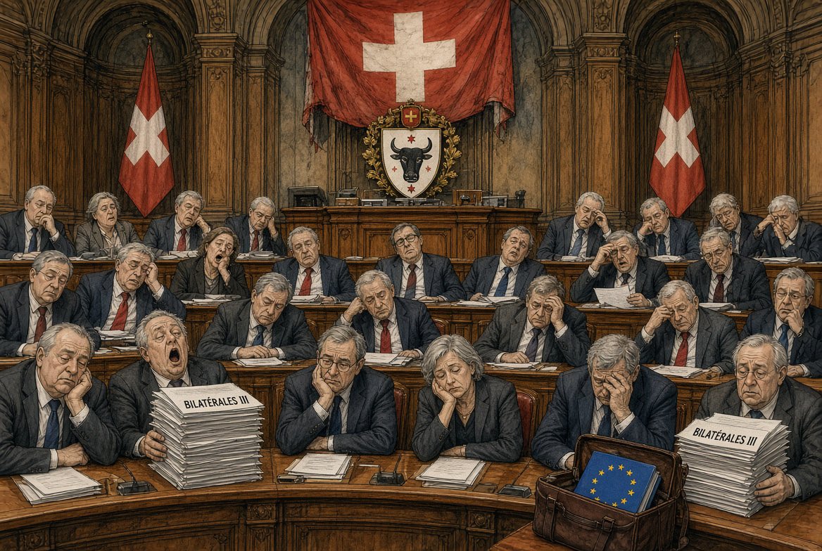 kolly_francois's tweet photo. #Bilatérale3

29 conseillers aux États ont voté pour l’entrée en matière sur le paquet des nouveaux accords avec l’UE, 15 contre et 2 excusés.

Souvenez-vous de ces 29 noms de pro-européens suivants lors des élections de 2027:

Le Centre — 10
Marianne Binder-Keller (AG) ; Pirmin Bischof (SO) ; Isabelle Chassot (FR) ; Erich Ettlin (OW) ; Andrea Gmür-Schönenberger (LU) ; Brigitte Häberli-Koller (TG) ; Charles Juillard (JU) ; Marianne Maret (VS) ; Fabio Regazzi (TI) ; Benedikt Würth (SG)

PLR — 7
Pascal Broulis (VD) ; Andrea Caroni (AR) ; Josef Dittli (UR) ; Petra Gössi (SZ) ; Matthias Michel (ZG) ; Benjamin Mühlemann (GL) ; Damian Müller (LU)

PS — 7
Mathilde Crevoisier Crelier (JU) ; Eva Herzog (BS) ; Baptiste Hurni (NE) ; Pierre-Yves Maillard (VD) ; Franziska Roth (SO) ; Carlo Sommaruga (GE) ; Flavia Wasserfallen (BE)

Les Verts — 3
Fabien Fivaz (NE) ; Maya Graf (BL) ; Mathias Zopfi (GL)

Vert’libéraux — 1
Tiana Angelina Moser (ZH)

Sans parti — 1
Daniel Jositsch (ZH)

https://t.co/FDoa4jsKSd