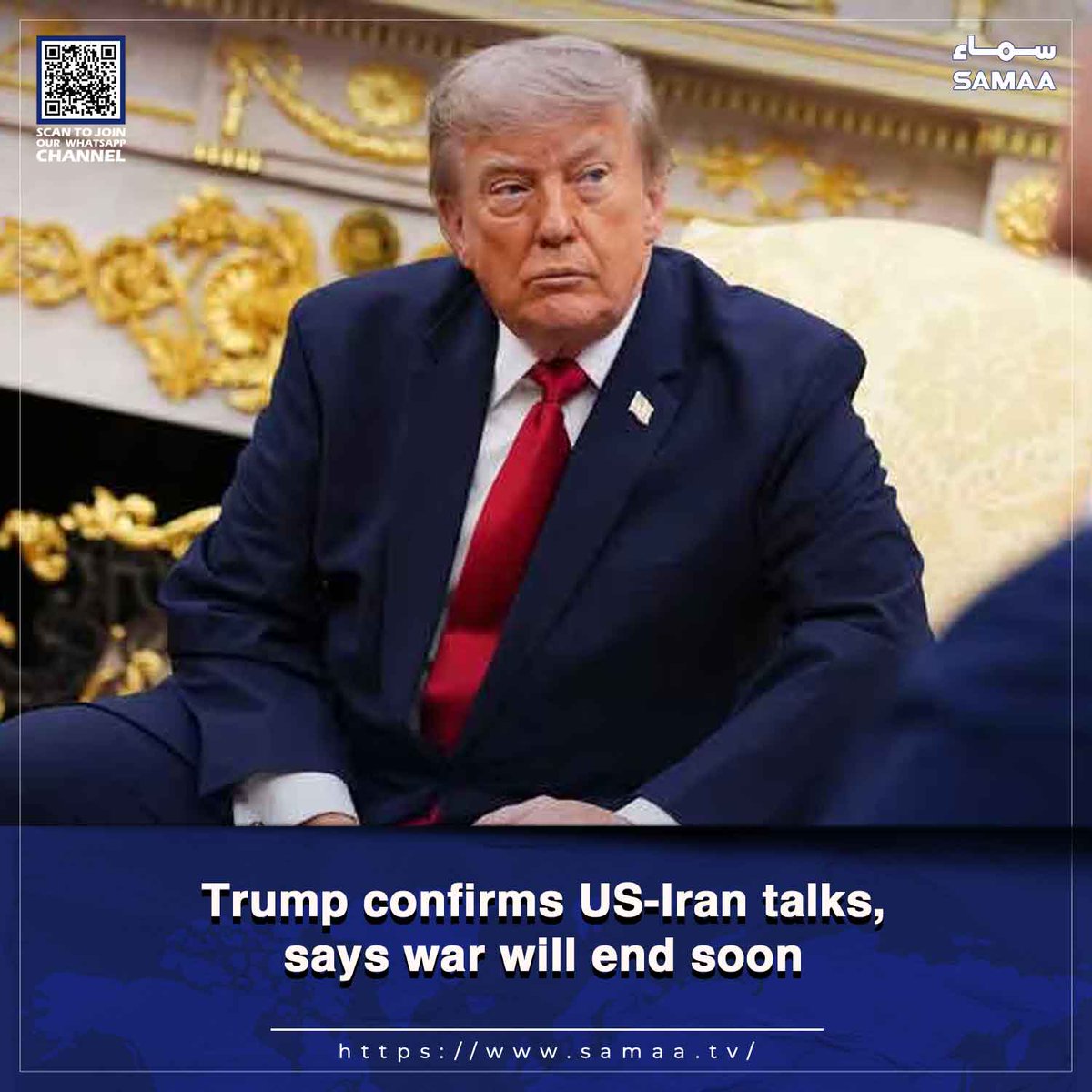 SamaaEnglish's tweet photo. US president says American officials spoke with Iranian intermediaries

Read more: https://t.co/ghGAGw7Ix8

#SamaaTV #Trump #IranUStalks #USIrantalks #Qatar #MiddleEast #StraitofHormuz https://t.co/ZsT558fZtx