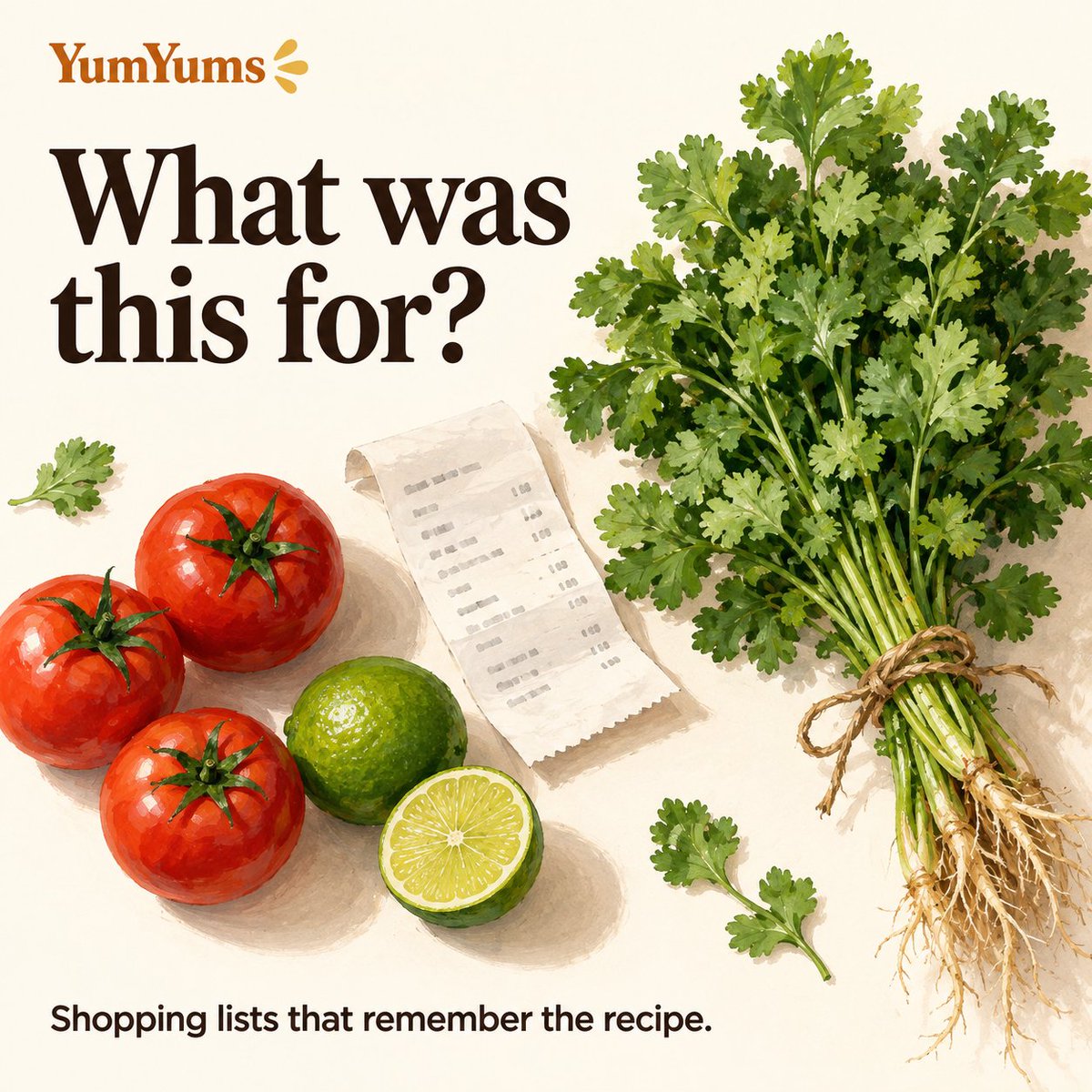 yumyumsapp's tweet photo. One shopping list. Several recipes. No mystery ingredients.

YumYums shows which recipe each shopping-list ingredient came from—so you can check what that bunch of coriander was meant for.

https://t.co/aw88usQTUG https://t.co/tJUS6wxab6