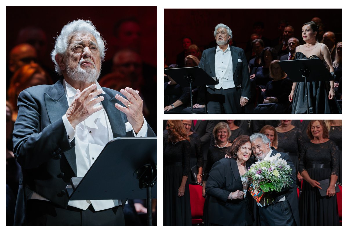 OperaBudapest's tweet photo. Last week, a legend returned to #OperaBudapest.
@PlacidoDomingo appeared at a Verdi gala, where he was joined by outstanding Hungarian artists and shared a heartwarming moment with Éva Marton. #PlácidoDomingo #gala #EvaMarton https://t.co/8qYf0n3pzk