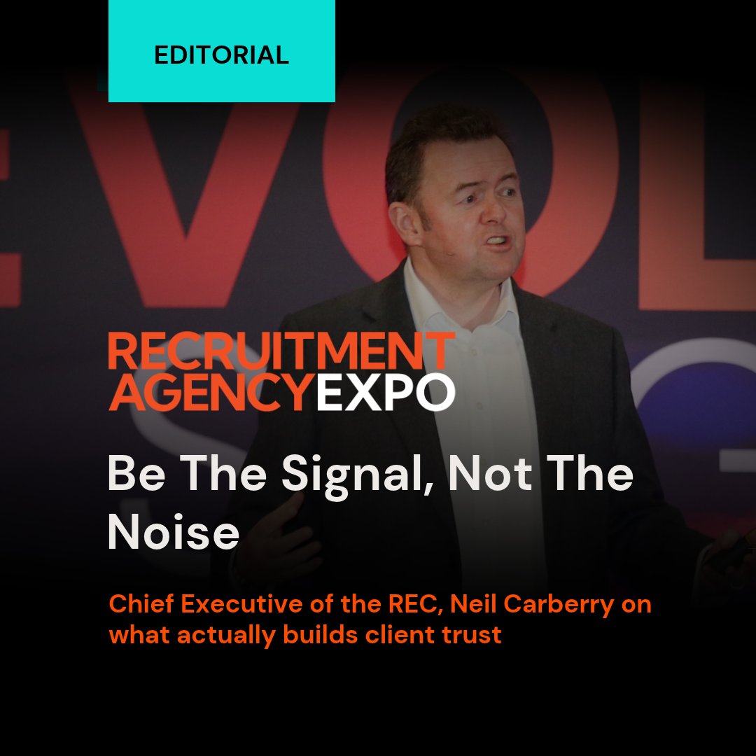 recexpo's tweet photo. The agencies that become hardest to replace are usually the ones clients speak to before there is a vacancy.

@CIPDNeil, Chief Executive of the @RECmembers, talked about becoming a useful source of market insight - the person a client calls when they need advice, not only when they need a CV.

That is the difference between adding to the noise and being the signal.

Read more via the link below.

#ClientRelationships #MarketInsight #RecruitmentStrategy #RecruitmentLeadership