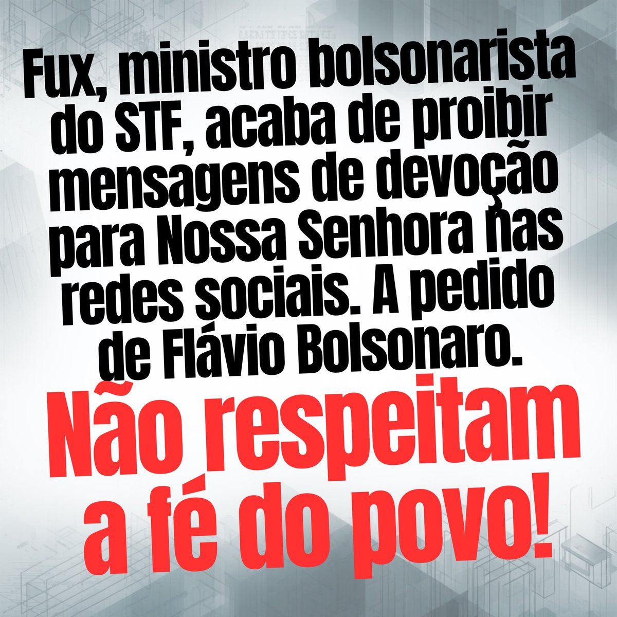 BacurauA's tweet photo. A pedido de Flávio Bolsonaro. Não respeitam a fé do povo! https://t.co/c5KGb71GlQ
