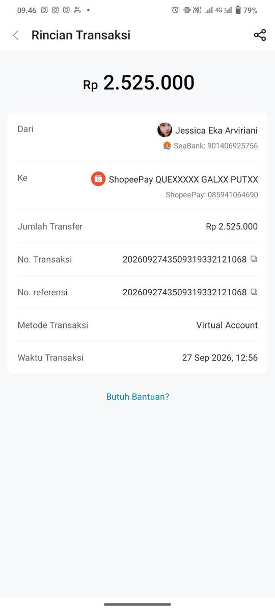 renz_precious's tweet photo. Halo aku mau info Scam Nct127 Redline Jkt ini

@pudukychan ngaku tix an Jessi dan pakai Seabank 901406925756 Jessica Eka Arviriani.
Setelah ditemuin pemilik asli akun Jessica di IG, ternyata dia jual jasa tf di tele yg akunnya dipakai pelaku untuk scam yg kemudian di tf ke spay. https://t.co/Gwvk79UA5t