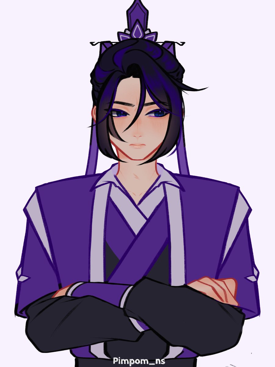 pimpom_ns's tweet photo. Ola les presento a mi oc Jiang Cheng de cortesía Wanyin, tiene 35-40 añitos. Es un rabioso inseguro que ama a su clan y familia con actitud tsundere, es todo un perro que ladra y no muerde 😩 lo quiero mucho asi q será lo que más dibuje en esta cuenta, lo siento/j https://t.co/mAdPXxyJBR