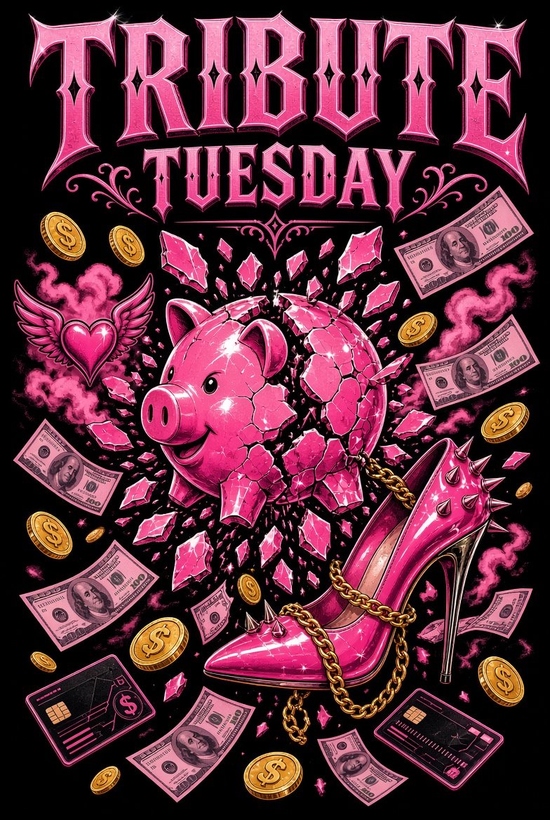 FinDommes's tweet photo. 💸💖 TRIBUTE TUESDAY 💖💸

👑 Dommes:
Share your tribute details and let the spoiling begin. 💎

💳 Subs:
Find a Domme.
Choose wisely.
Send tribute. 💸
Repeat. 🔁

Tuesday is for tribute.
🔽