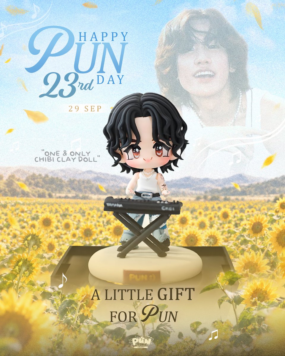 punhomeproject's tweet photo. 𐙚⋆˚ 𝙰 𝙻𝙸𝚃𝚃𝙻𝙴 𝙶𝙸𝙵𝚃 𝙵𝙾𝚁 𝙿𝚄𝙽 🎹

ปันจิ๋วที่มีเพียงชิ้นเดียวในโลก! 🧸✦
ONE &amp; ONLY CLAY DOLL 𓂃 ꕤ

ของขวัญชิ้นพิเศษที่พวกเราตั้งใจ
ทำให้ปันในวันเกิดปีที่ 23 🎁🎶

made just for you, with love
~ ALWAYS. 𐙚♡

#HBD23rdPun #PUN #PUNSORNNAWAT #PUNISAWAYSHAPPY https://t.co/x06GKYzMig