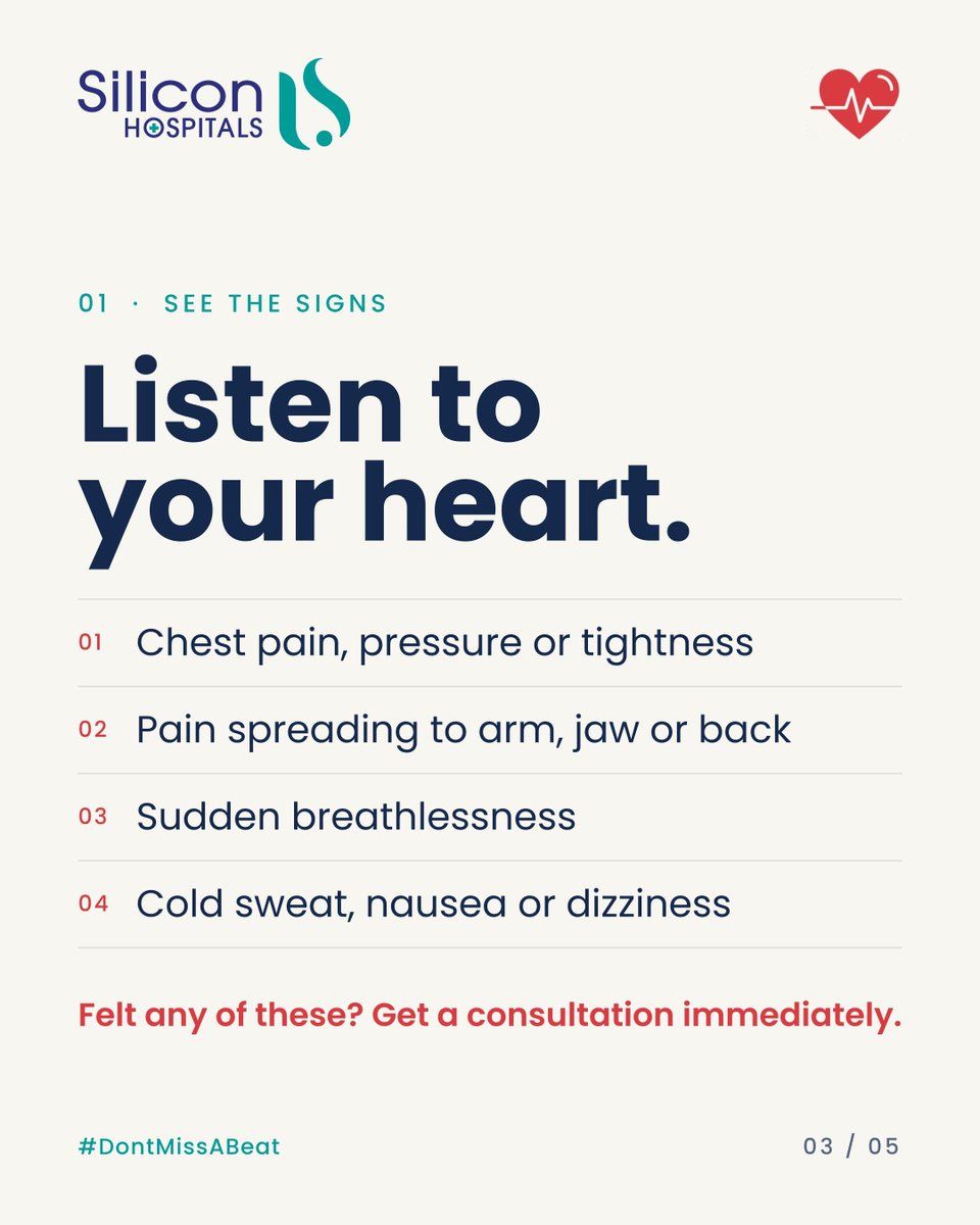 SiliconHosp's tweet photo. Your heart never skips a day for you. Today, don't skip a day for it. This World Heart Day, here's the good news: 80% of heart-disease deaths are linked to risk factors that can be prevented or managed. 
#DontMissABeat #WorldHeartDay #WorldHeartDay2026 #SiliconHospitals https://t.co/UCpUId4Qtx