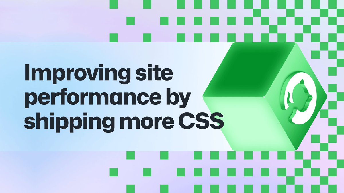 webstandardsdev's tweet photo. Improving site performance by shipping more CSS. In the GitHub blog, Josh Black and Marie Lucca on the multi-year move from CSS-in-JS to CSS Modules: 7,760 sx props removed, 55% less server-side rendering, and 25% faster component init. #css #performance

https://t.co/mLhpFJalGN https://t.co/wt5F2om8pb