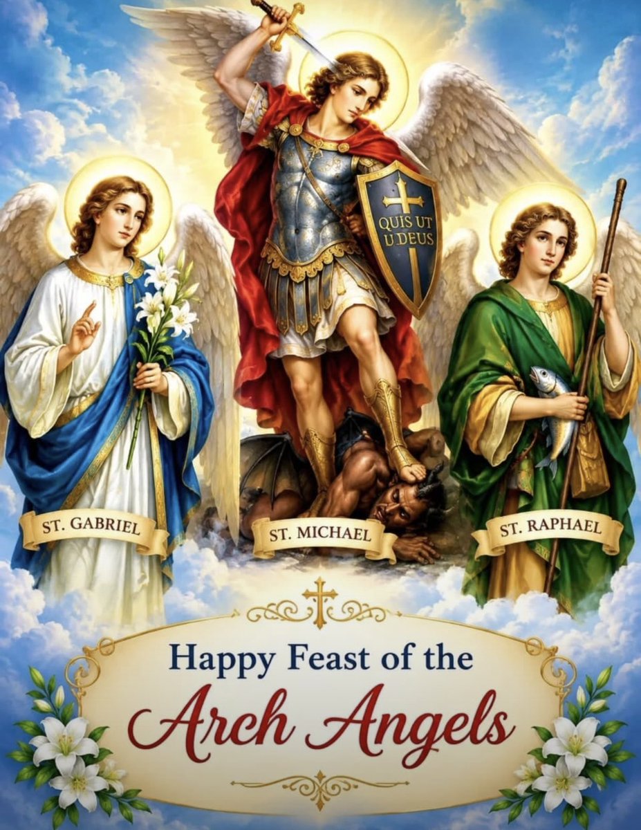 radiomariaug's tweet photo. Protection 🛡️, Strength ⚔️, Healing 🌿. Happy Feast of the Archangels! ✨🙏 #FeastOfTheArchangels #Archangels #CatholicTikTok #StMichael #FaithTok https://t.co/jQtIuRu718