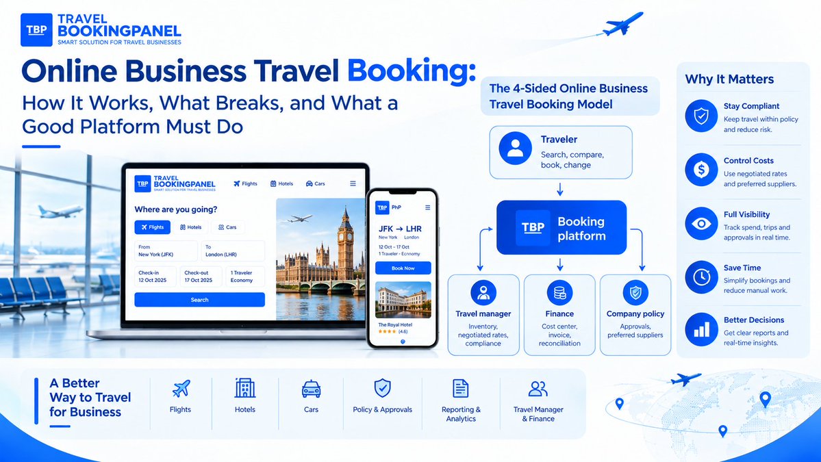 tbookingpanel's tweet photo. A business travel booking can break long after the user clicks “Book.” ✈️

Price changes. API failures. Payment issues. Failed confirmations.

What should a reliable platform handle?

Read the breakdown 👇

https://t.co/090xAp8Fcs

#TravelTech #BusinessTravel #TravelBooking #OTA https://t.co/LBU4eBlelE