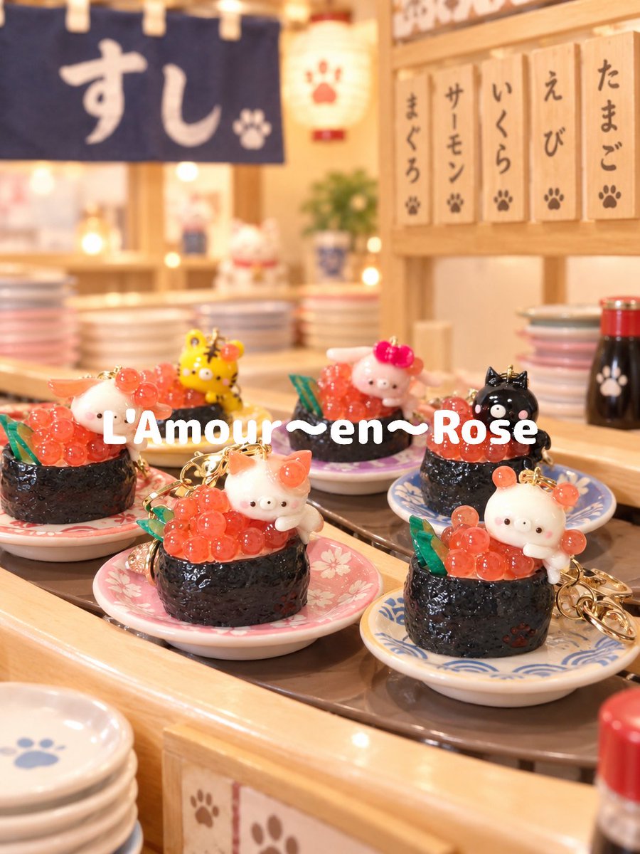 Lamourenrose22's tweet photo. 🍣金沢ハンドメイドマルシェ🍣
お品書きその➁

🍣10/3(土)
🍣ブースF21(角✨)

🍣たかにゃ寿司🍣
いくら(小&大)

いくら好きな人手を上げて🙋‍♀️(笑)takaはだーいすき♥️
そんなわけで、いくらてんこ盛り(笑)←またまた強欲

みんなは？ど���がすきかなにゃぁ？？🍣

ぱぐただけ、いくらに埋もれておる(笑)

#金沢ハンドメイドマルシェ