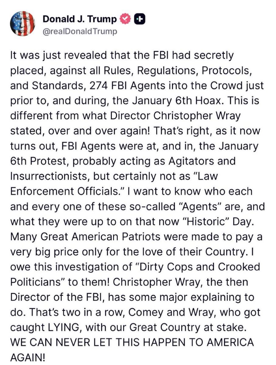 TSH3_'s tweet photo. To anyone that still believes that there was an insurrection on January 6th the truth is that yes there was but it was carried out by our own government against a legally elected president. The term Fed insurrection should be used to describe what actually took place on that day. https://t.co/F23eXKnkwE
