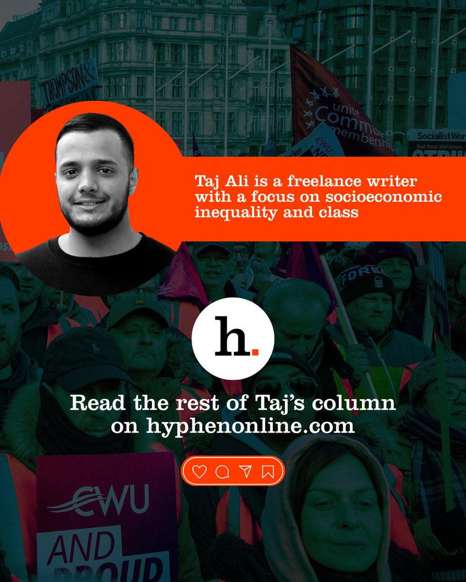onlinehyphen's tweet photo. ‘We have lost much of the pride and collective power that once came with being part of the working class.’

@Taj_Ali1 traces a line from the 1976 Grunwick strike to today and asks what it will take to rebuild working-class power: https://t.co/TxZniOKbjr

📷Getty/Hyphen https://t.co/JJEIvSNCSF