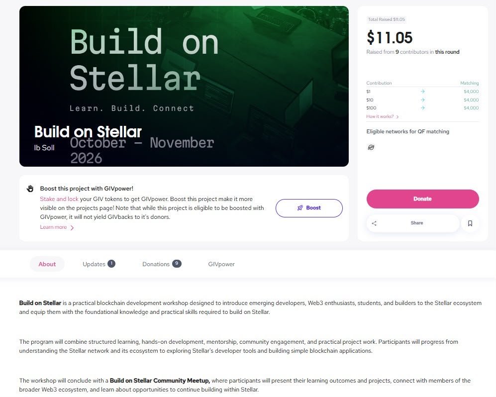 BorderlessDev's tweet photo. Your $1, $2, $5 or $10 can help us make Build on Stellar happen.

Your donation supports the resources, learning sessions and mentorship helping participants go from learning about blockchain to actually building with it.

Donate: https://t.co/jB3AlTBwQc

Donate to other projects https://t.co/inVSdetBhS