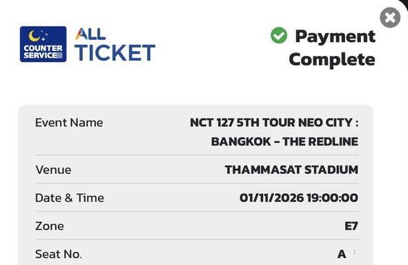 born2beloved__'s tweet photo. wts / ขายบัตร 

วันอาทิตย์ Sun 1/11

- Zone E7 6300 แถว A ⭐️ หน้าสุด ⭐️

ปล่อย 6,000 บาท มัดจำ 300 ที่เหลือจ่ายตอนนัดรับ / หน้าคอน

dm มาได้เลยนะคะ 🤟🏻💚

#NCT127_5TH_NEOCITY_BANGKOK_THE_REDLINE
#THE_REDLINE_BANGKOK
#NCT127_5TH_NEOCITY_THE_REDLINE https://t.co/p66Po3oeOA