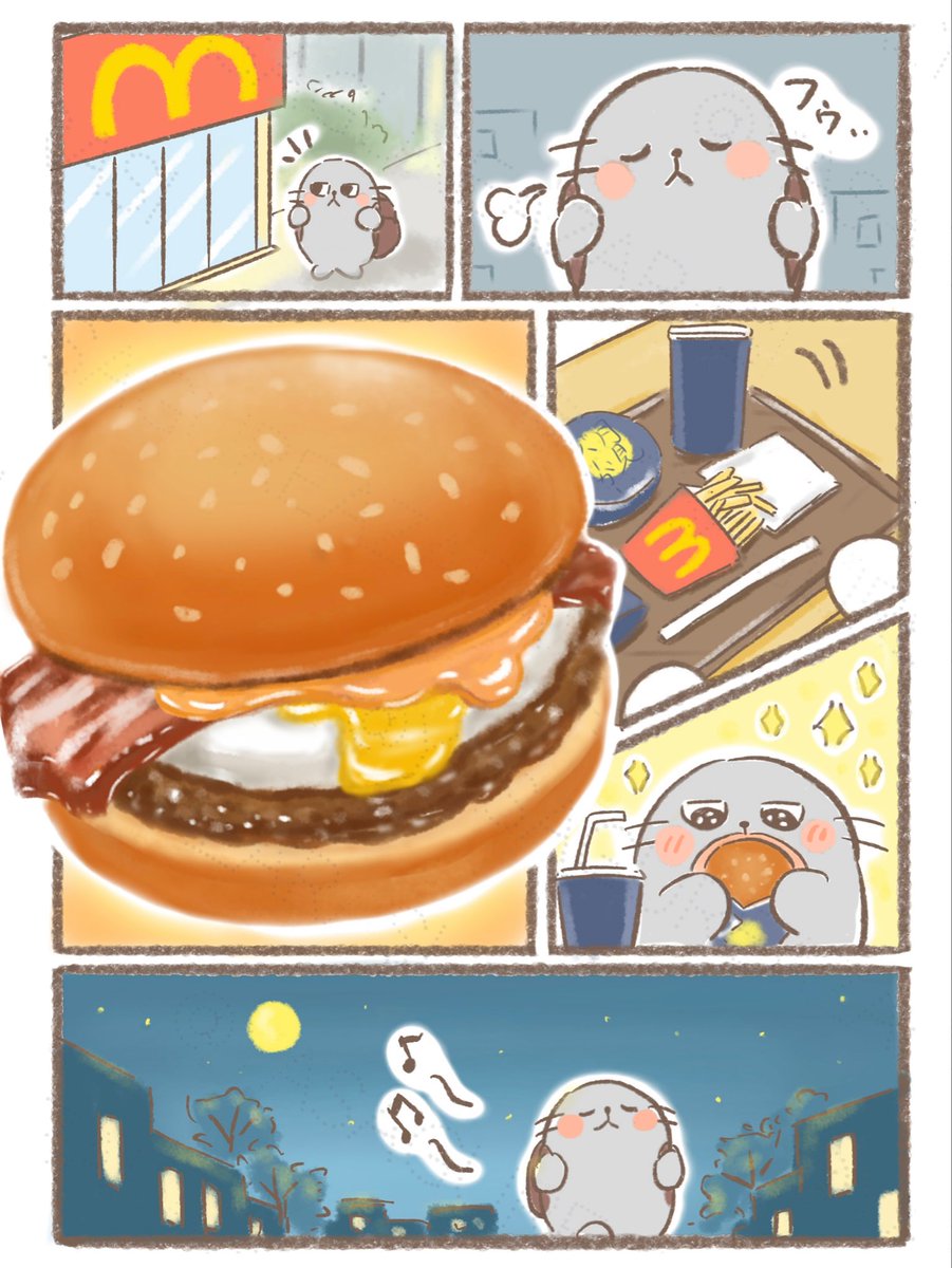 yasagureazarasi's tweet photo. 仕事おわりに月見バーガー🍔 https://t.co/lKjuKtjdZ4