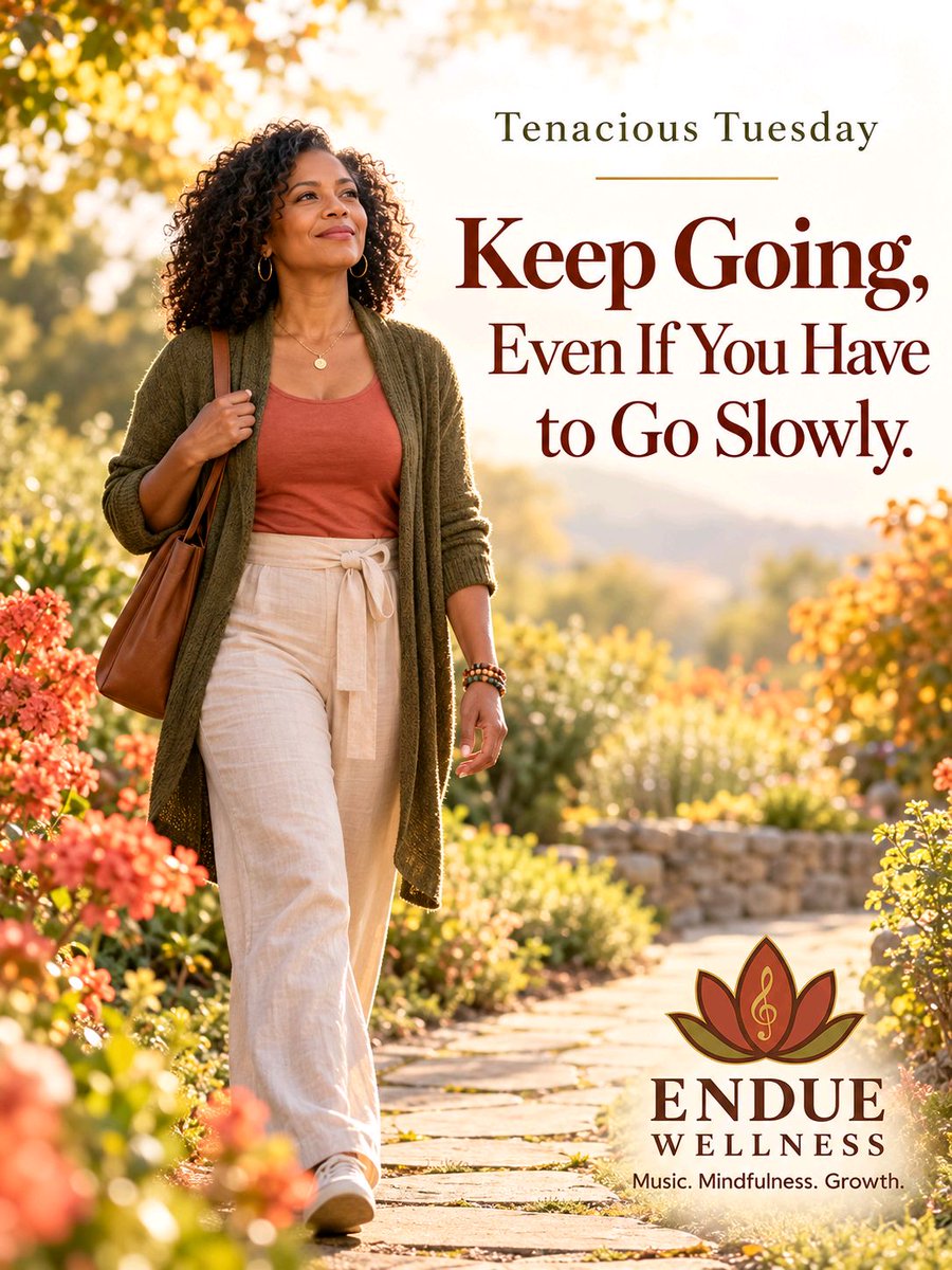 enduewellness's tweet photo. Hey Beautiful Souls… 🌿 Keep going, even if you have to go slowly. Your pace is still progress.

Y’all know the vibe — stay grounded, stay glowing. Endue it with grace. ✨

#TenaciousTuesday #EndueWellness https://t.co/J0gat5szVn