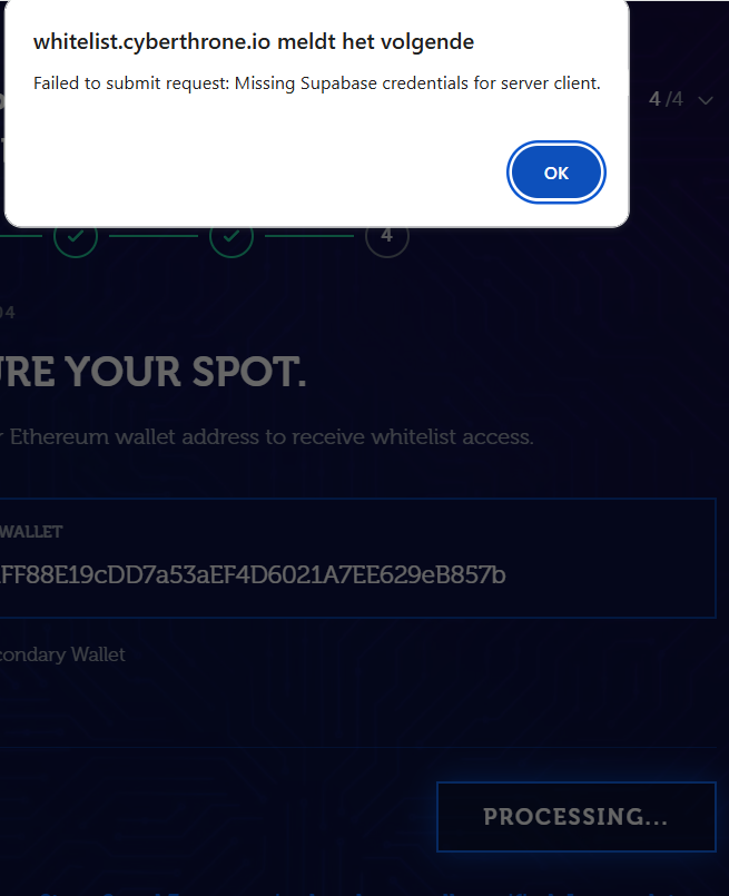 BullishOctopus's tweet photo. @0xCyberThrone third task does not open and got failing message https://t.co/oBW66CtZPr