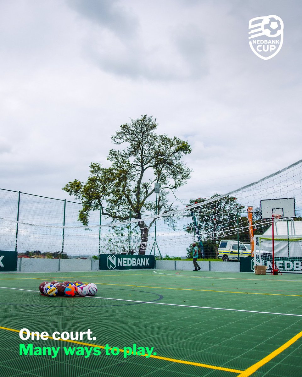 nedbanksport's tweet photo. Oceanview Primary’s new multipurpose court gives over 370 learners a dedicated place to take part in sport and build confidence. ⚽🏆 https://t.co/bsFJ1wsTfn