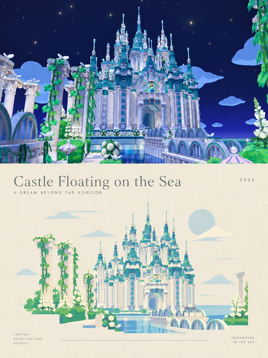 sensray's tweet photo. #ぽこあポケモン          
#Pokopia
🏰🌿 https://t.co/sDHYDqwLy7