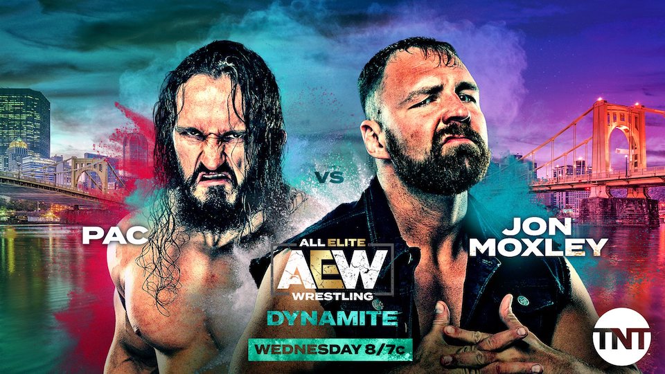 TheDrainmaker's tweet photo. PAC had his first AEW main event against his future DeathRider partner, Jon Moxley in 2019... in Pittsburgh.

AEW will be having his Tribute show this week... in Pittsburgh.

Also, PAC made his AEW debut at All Out in Chicago in NOW Arena + had his last match at All Out in Chicago in NOW Arena.