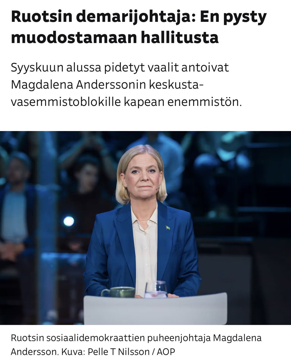 SebastianTyne's tweet photo. Yllättyneet parijonoon.

Somaleiden vaalivilppiepäilyt olisivatkin olleet mitä demarityylisin aloitus seuraavalle nelivuotiskaudelle ruotsalaispolitiikassa.

Koko kusetus on tutkittava perin pohjin, syylliset tuomittava jos niikseen tulee ja hallitusvastuu annettava oikeistoblokille.
