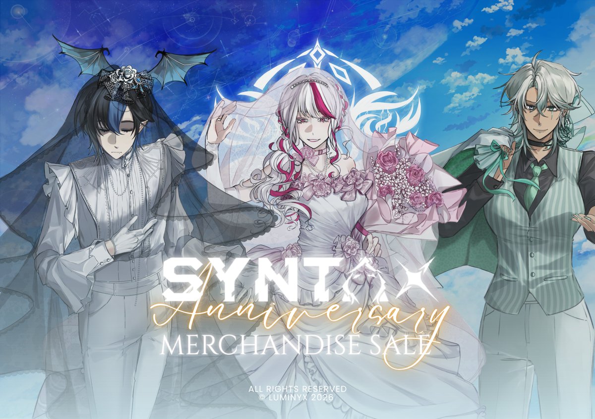 LUMINYX_twt's tweet photo. 【👾SYNTAX Anniversary Merchandise Sale】 🐍🔷🌱
To celebrate SYNTAX's 1st anniversary, we're launching an exclusive merchandise sale! 🩷🩵💚
⏰ Sep 29 - Oct 31
‼️ LIMITED STOCK
🔻 Order Form: https://t.co/txJTGfpVkb

#LUMINYX #SYNTAX #Arcanajest #Tohrumoritsuki #Riharazeida https://t.co/NzWZxb7UAN