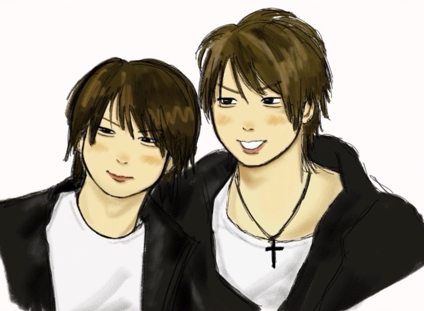 ring0333's tweet photo. 💛💜
 #NEWSでお絵かき https://t.co/gCkmBaG66C