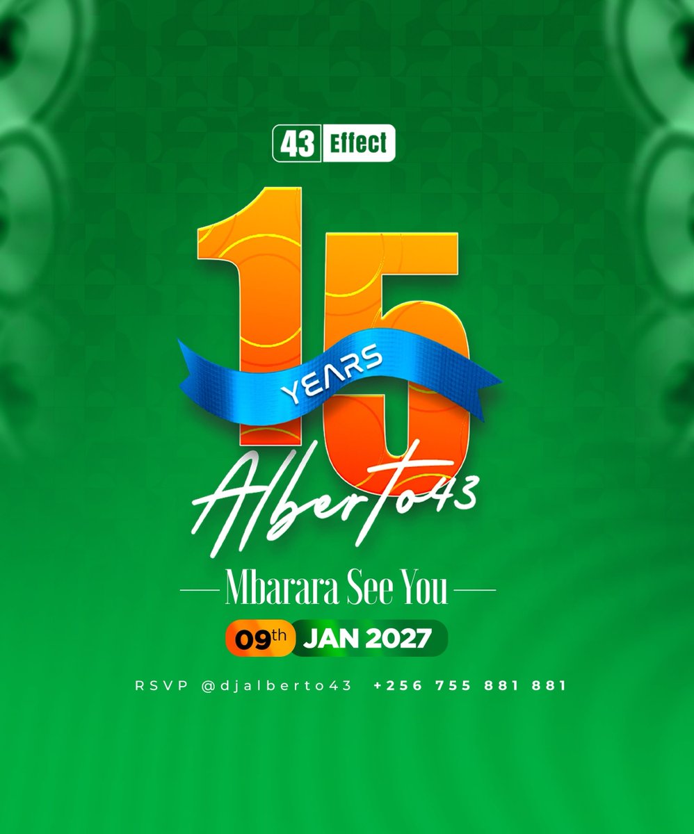 kumra_andyug's tweet photo. Thank you Kampala, Here is the home coming 
Mbarara are you ready?...
#15yearsOfDjAlberto43 https://t.co/1ArqL5JY4G