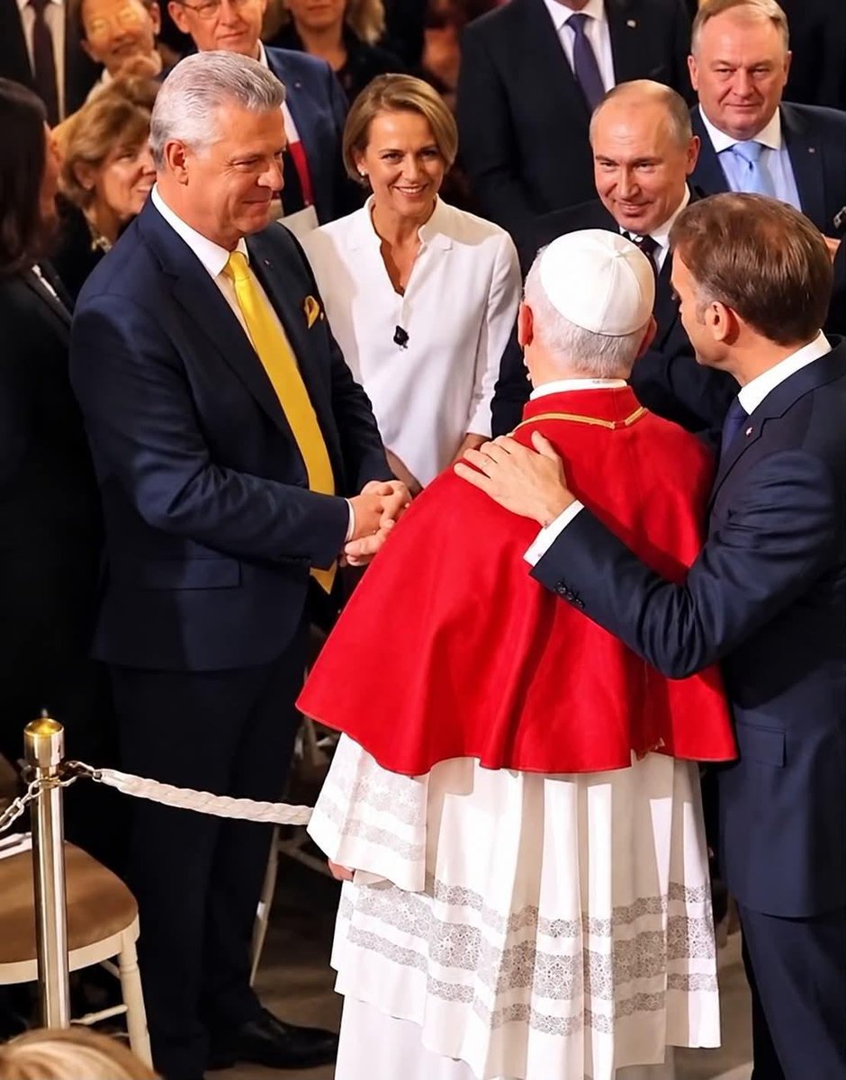 NewAgeSpiritus's tweet photo. Mais oui Macron!!, le pape c'est ton copain de bistrot et la femme du grand-duc Henry de Luxembourg que tu fixes comme un taré, c'est ta petite copine de bizutage, la France te remercie pour l'honneur que tu lui fais aux yeux du monde. https://t.co/iDud6LJvP1