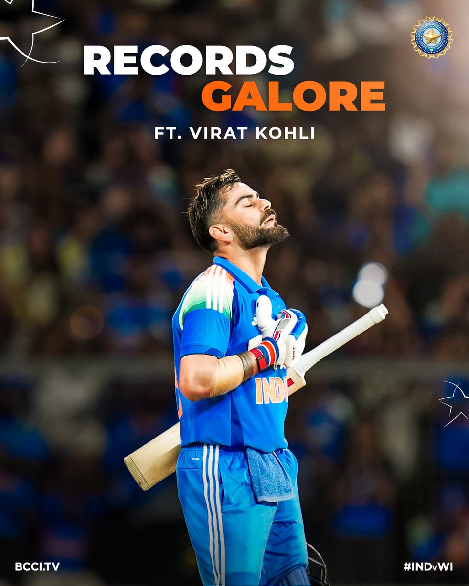 BCCI's tweet photo. Records and Virat Kohli! 📖✍️

Two things that simply go hand in hand 🤝

#TeamIndia | @mflone_ | @imVkohli https://t.co/xnRXwVoE5v