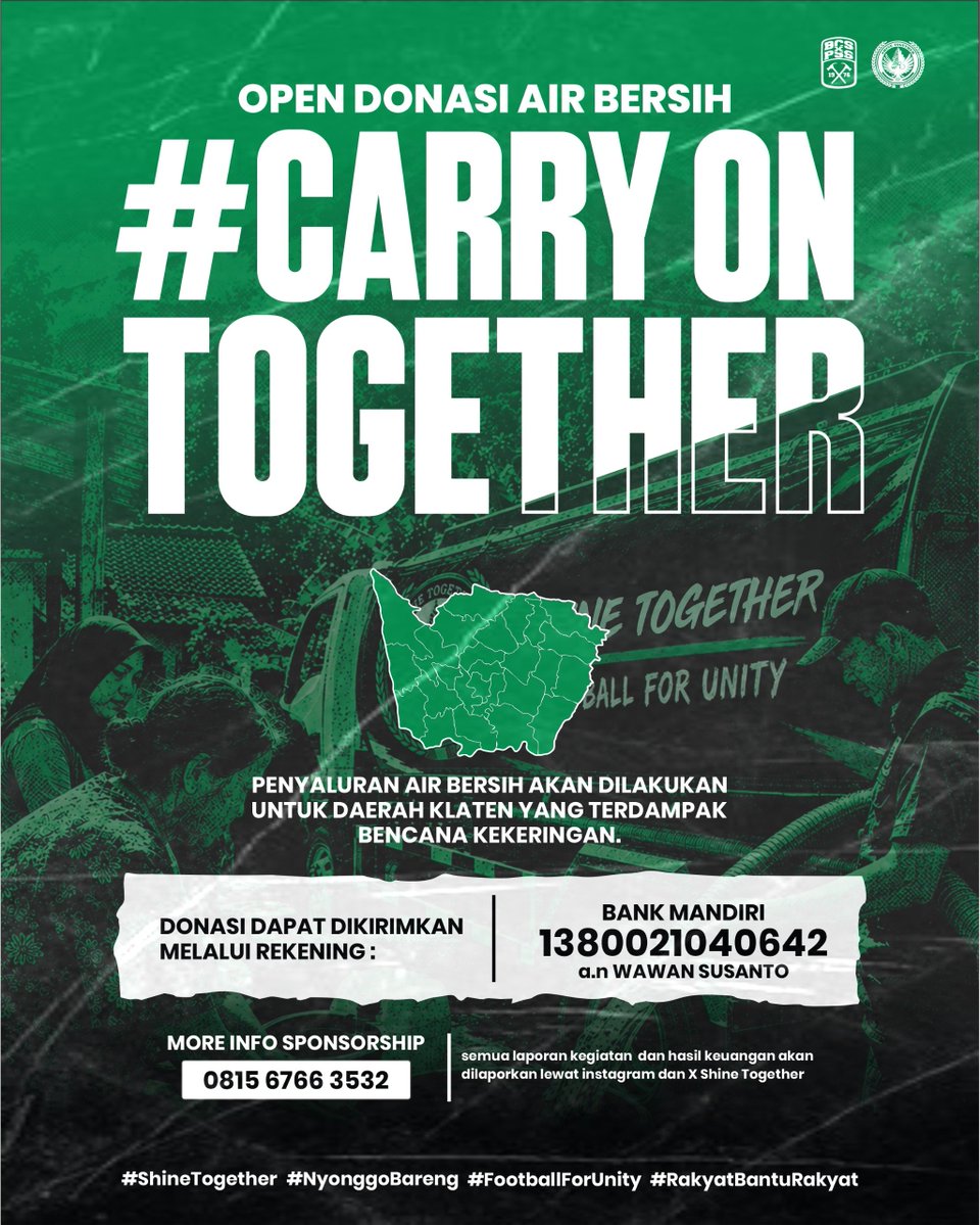 STxPSS's tweet photo. Meski kondisi tim sedang terpuruk dan iklim cuaca sekarang sedang dalam kondisi buruk. Izinkan kami bergerak dalam kemanusiaan diluar sepakbola, untuk masyarakat sekitar kota bersinar yang sedang mengalami kekeringan dampak cuaca ekstrem. Kami berniat membantu masyarakat sekitar https://t.co/bFM0EgkG9B