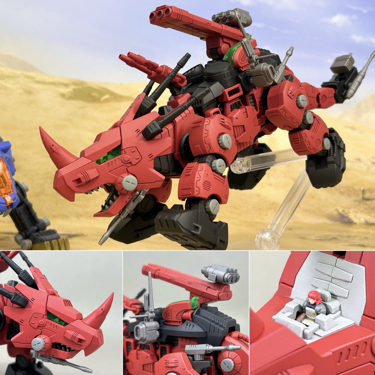 shioy_bz's tweet photo. 今月はアニメゾイドを3機ほど
パイロット塗るの楽しい
 #今月作ったプラモ晒そうぜ https://t.co/5kh3AHNpuW