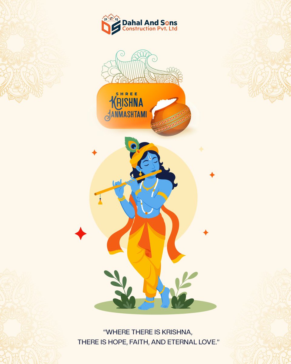benjaminwrighty's tweet photo. May Lord Krishna bless every home with happiness, harmony, prosperity, and strength. May your dreams, rooted in faith, become truly meaningful. Happy Krishna Janmashtami! https://t.co/8XNRno4B3n