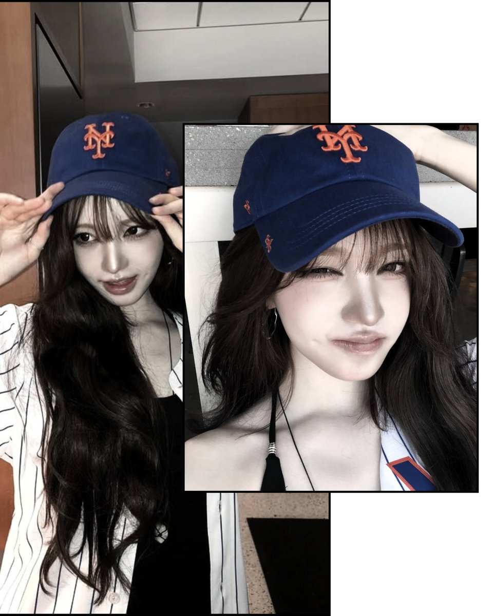 Elizjabeth's tweet photo. ⠀⠀
Blue  on  blue,  with  a  little  trouble  hiding  underneath  the  brim  :꣓ https://t.co/3a2wyUjOsA