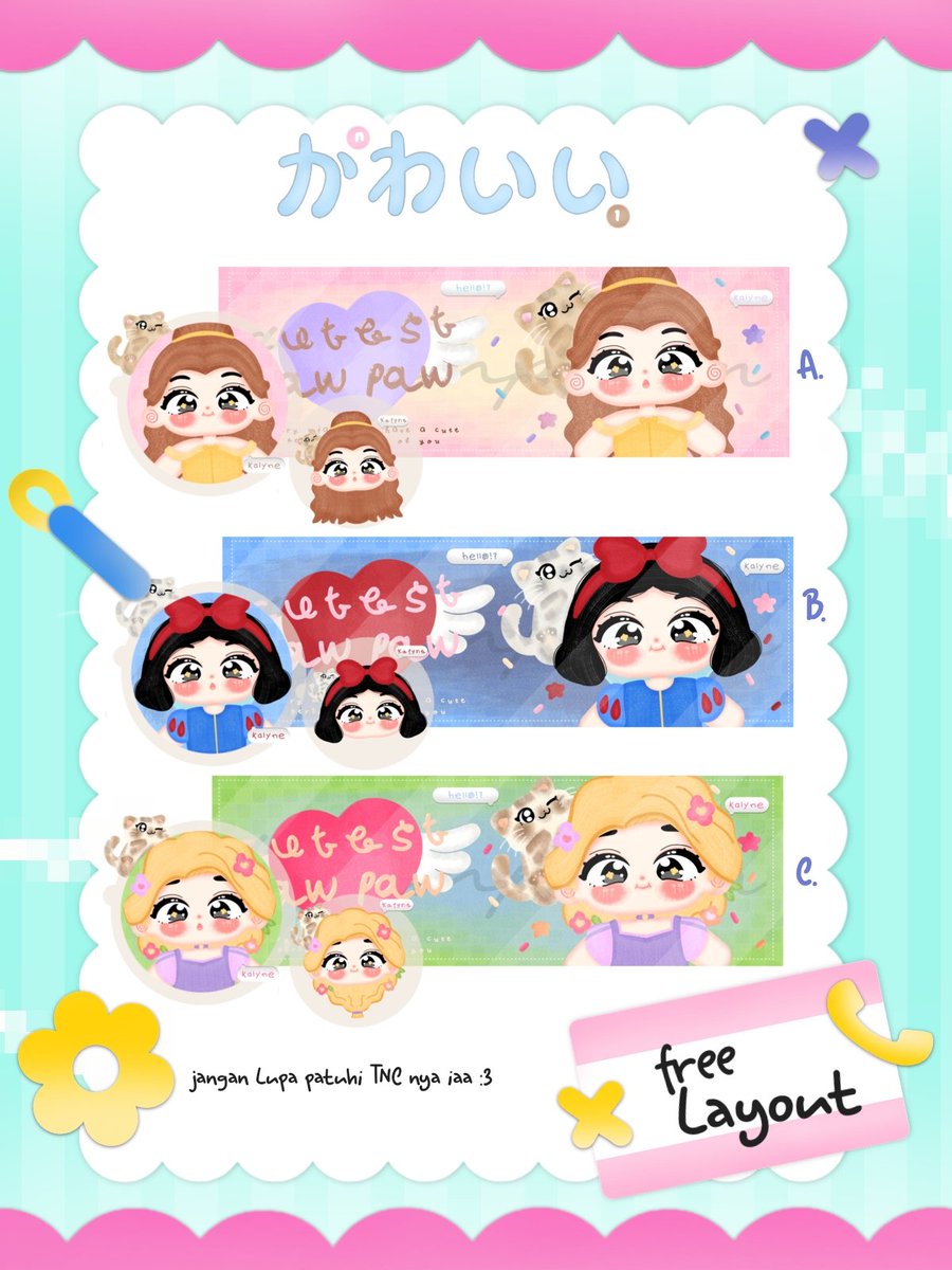 kyaqark's tweet photo. Help repost, thank you 🫰🏻

Hii aku ada 3 free layout untuk kalian dari kak chaca @yorreneko 🫶🏻 cukup reply yang dimau di kolom yang disediakan dan patuhi TNC yang ada (scroll down for more information) 🙂‍↕️

🧸 by reply
🐈 end tgl 1 okt (malam)

#bealanja https://t.co/NEewrz6ZG5