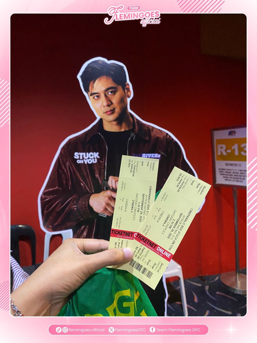 FlemingoesOFC's tweet photo. Sobrang laughtrip! Must-watch if gusto niyong tumawa nang tumawa while watching! 😂

Congrats to River and Xyriel! 👏 #StuckOnYou is still showing! Catch it in cinemas until October 4!

Thank you so much, @retRIVERsOFC2 for inviting Team Flemingoes to your block screening! 🩷

#StuckOnYouSaCinePanalo