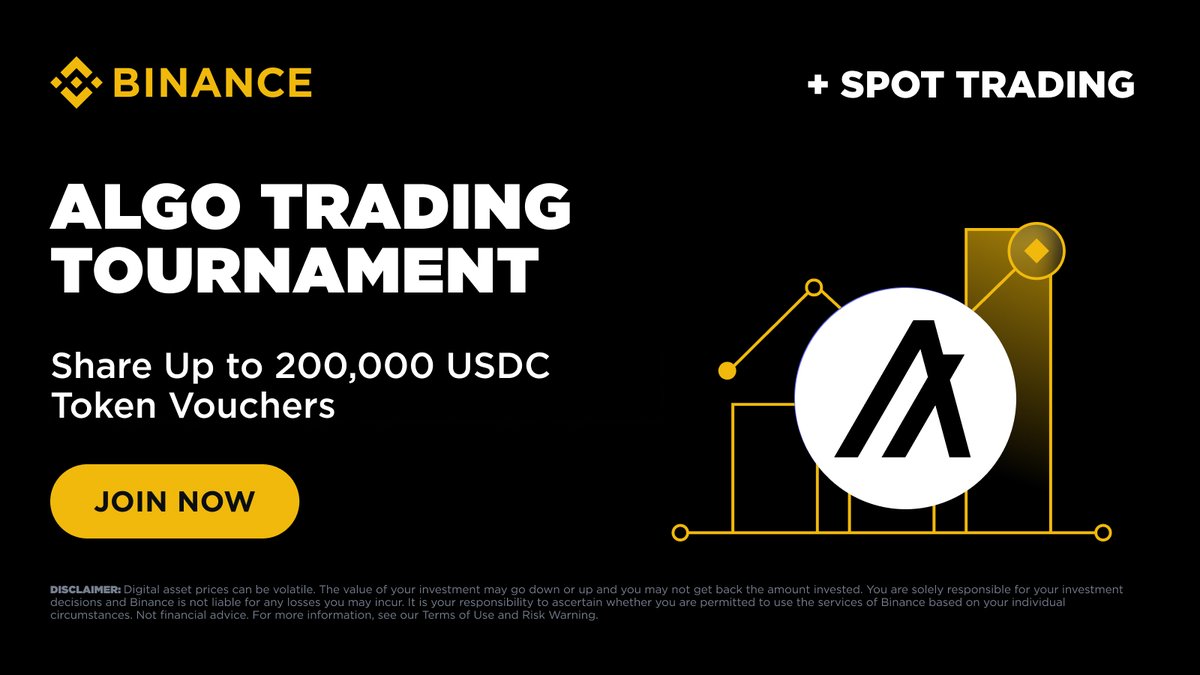 binance's tweet photo. Your ALGO chart-watching might finally pay off. 👀

Join the tournament for a chance to share up to 200,000 USDC in token vouchers.

Act now 👉 https://t.co/T7BFTi1Ytn https://t.co/i9g6rOqvq3