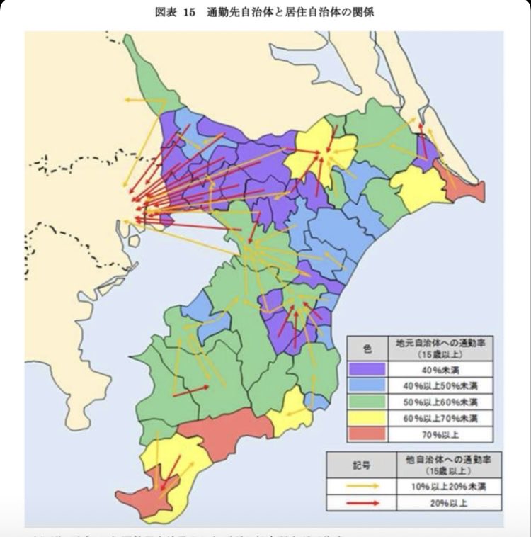 kaano3's tweet photo. @S_Stations ちばぎん総研の県内の通勤動向

アクアラインの高速バスが強すぎて
外房線の大網駅からに通ってる人の方が
内房線で東京に通ってる人より多い https://t.co/tjeTY0e0ua