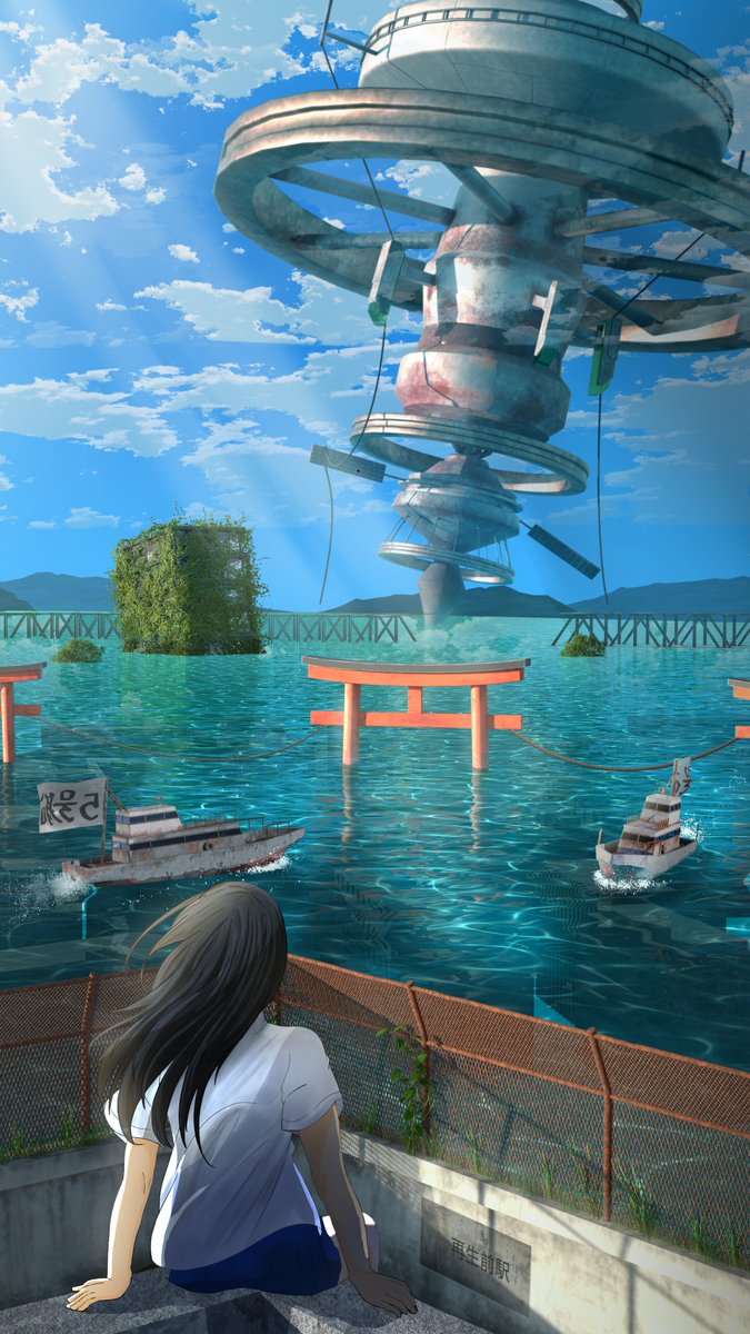 kikurage_92's tweet photo. 『おかしな日常』(2D×3D)
#b3d #blender #illustration‌‌ https://t.co/nExj9h05VV