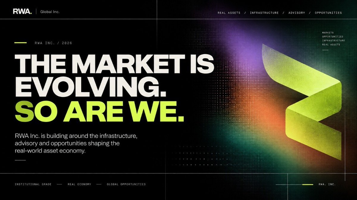 RWA_Inc_'s tweet photo. RWA Inc. is building around the infrastructure, advisory, and opportunities shaping the real-world asset economy.

As markets evolve, so are we. We’re focused on connecting real assets with global opportunities, with an institutional-grade approach built for the real economy.

Join us at RWA Inc. : https://t.co/msgc1dEMq3