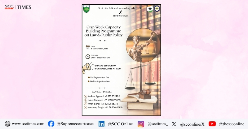 scconline_'s tweet photo. One-Week National Level Online Capacity Building Programme on Law and Public Policy
Read the full report: https://t.co/27LO3Yb75T
#LawAndPublicPolicy #CapacityBuildingProgramme #LegalEducation #PublicPolicy #OnlineProgramme #LawProgramme #scctimes #legalupdates
@nusrlranchi https://t.co/JRF6aMYwfV